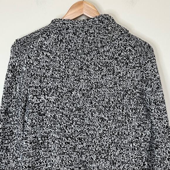 Jones New York Country sweater M gray heather split collar pullover - Picture 4 of 8